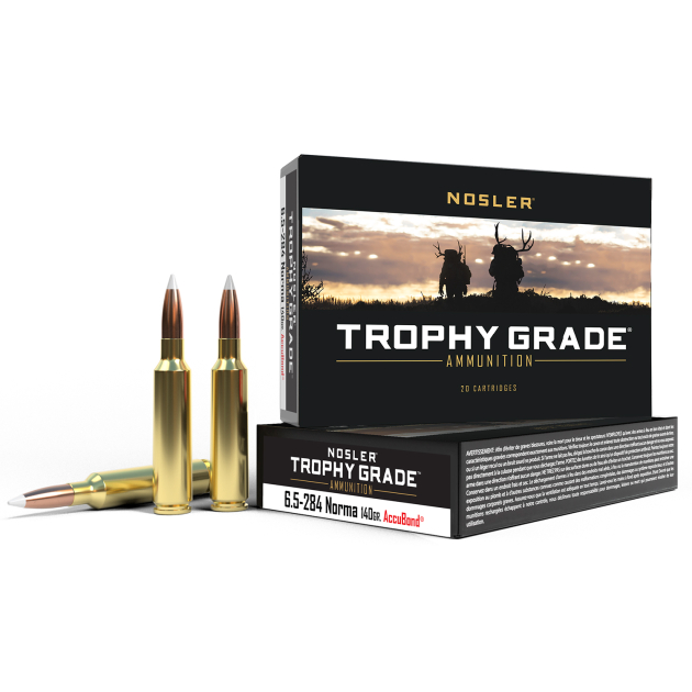 Nosler 60040 Trophy Grade  6.5x284Norma 140gr Nosler AccuBond 20 Per Box/10 Case