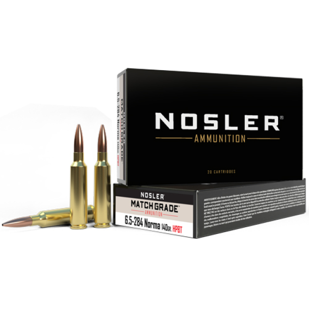 NOSLER MATCH 6.5X284 NORMA - 140GR CUSTOM HPBT 20RD 10BX/CS