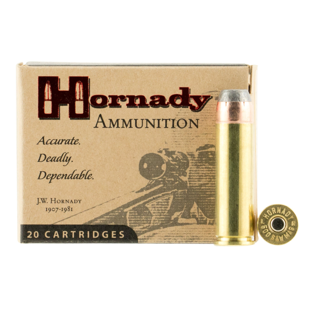 Hornady 9252 Custom  500S&WMag 500gr Hornady XTP Flat Point 20 Per Box/10 Case