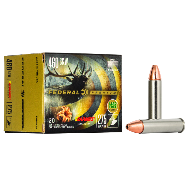 Federal P460XB1 Premium  460S&W Mag 275gr Barnes Expander BRX 20 Per Box/10 Case