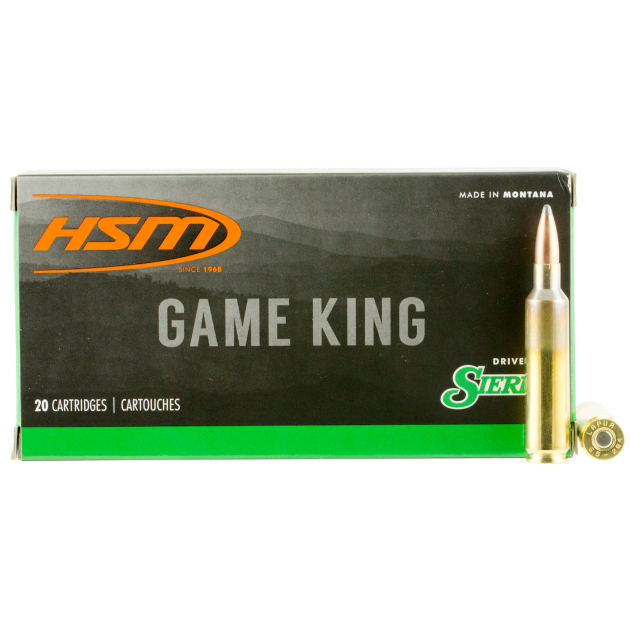 HSM 65X2843N Game King  6.5x284 Norma 140 gr Sierra GameKing Spitzer Boat Tail 20 Per Box/ 20 Case