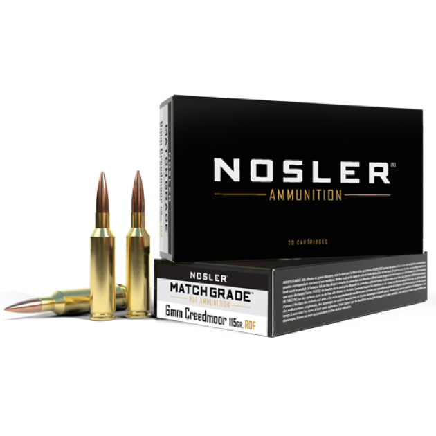 NOSLER MATCH 6MM CM 115GR - REDUCED DRAG HPBT 20RD 10BX/CS