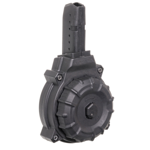 ProMag DRMA12 Standard  50rd Drum 9mm Luger Fits AR-15 Compatible w/ Glock Style Mags Black DuPont Zytel Polymer