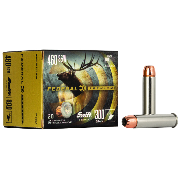 Federal P460SA Premium  460S&W Mag 300gr Swift A Frame 20 Per Box/10 Case