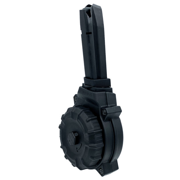 ProMag DRMA56   50rds Drum 9mm Fits Browning Hi-Power Black Polymer