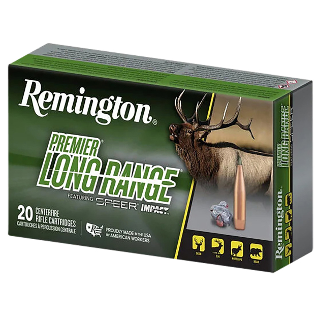 Remington Ammunition R21347 Premier Long Range 300RUM 190gr Speer Impact 20 Per Box/10 Case