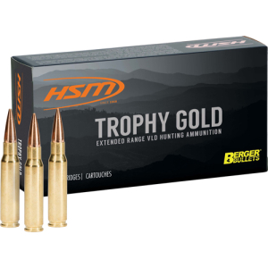 HSM TROPHY GOLD 28 NOSLER - 168GR BERGER VLD 20RD 20BX/CS