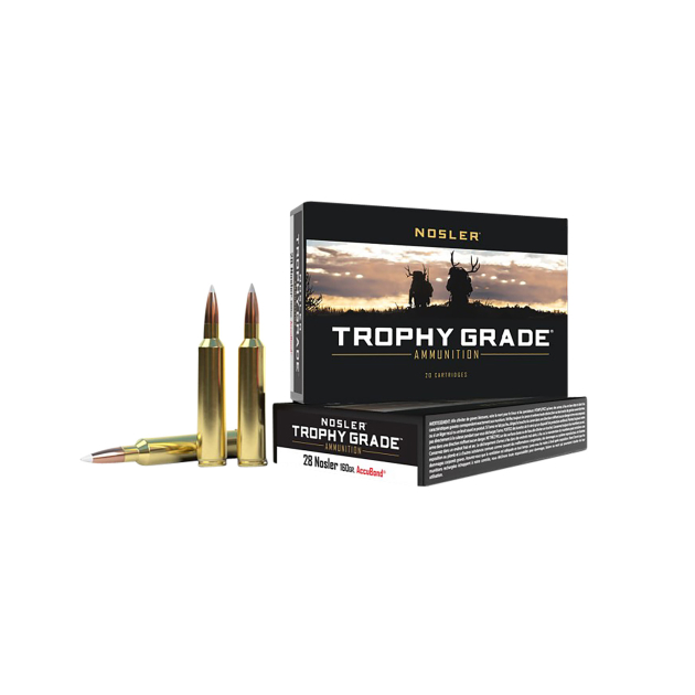 Nosler 60035 Trophy Grade  28Nosler 160gr Nosler AccuBond 20 Per Box/10 Case