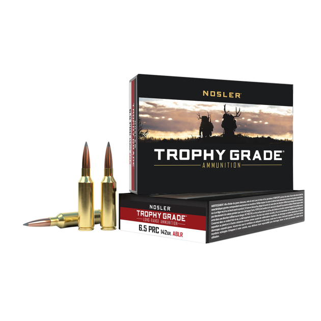 Nosler 61232 Trophy Grade Long-Range 6.5PRC 142gr Nosler Spitzer AccuBond Long Range 20 Per Box/10 Case