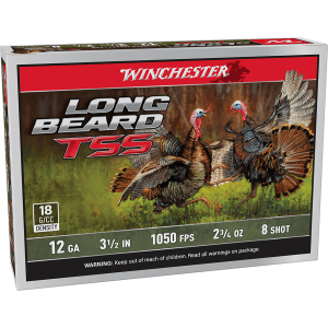 Winchester Ammo LBTSS12L8 Long Beard TSS  12Gauge 3.50" 2 3/4oz Tungsten 8Shot 5 Per Box/10 Case