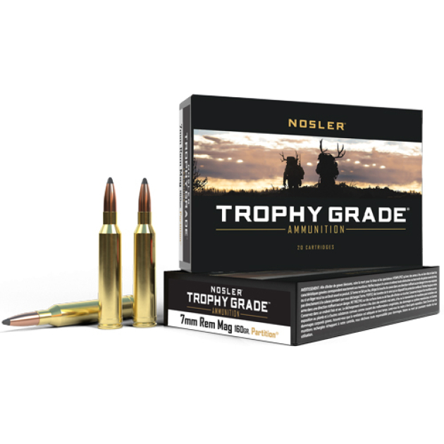 NOSLER TROPHY 7MM REM MAG - 160GR PARTITION TIP 20RD 10B/C