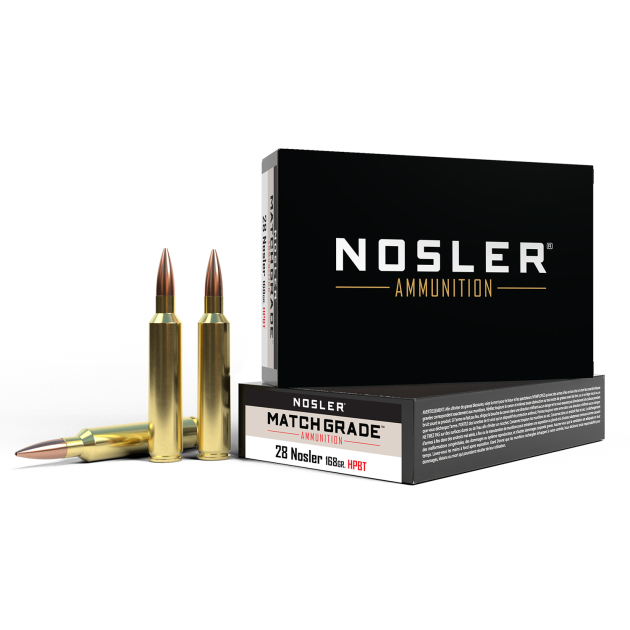 Nosler 51287 Match Grade  28Nosler 168gr Custom Competition Hollow Point Boat Tail 20 Per Box/10 Case