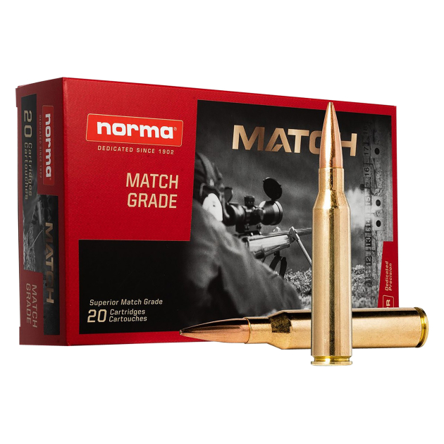 Norma Ammunition 10185442 Dedicated Precision Golden Target Match 338LapuaMag 250gr Hollow Point Boat Tail 20 Per Box/10 Case