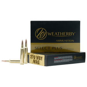 Weatherby B270130TTSX Select Plus  270WthbyMag 130gr Barnes Tipped TSX Lead Free 20 Per Box/10 Case