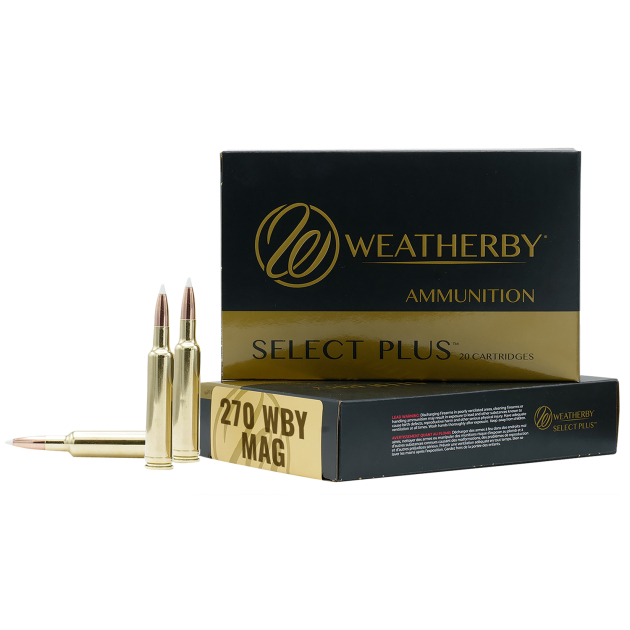 Weatherby B270130TTSX Select Plus  270WthbyMag 130gr Barnes Tipped TSX Lead Free 20 Per Box/10 Case