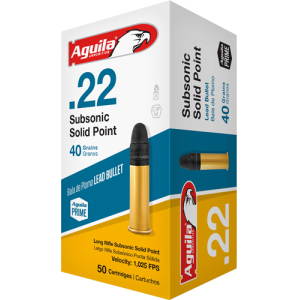 AGUILA SUBSONIC 22LR 40GR - LEAD-RN 1000RD CASE LOT