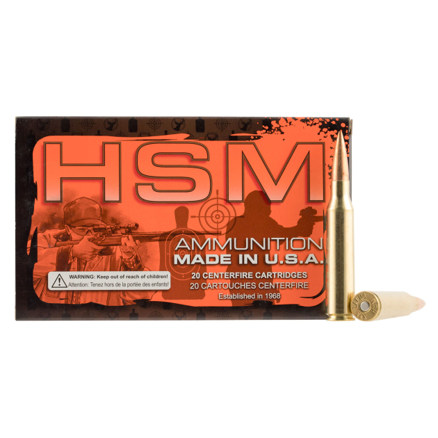 HSM 338LAPUA3N68 Match  338 Lapua Mag 300 gr Sierra MatchKing BTHP 20 Per Box/ 20 Case