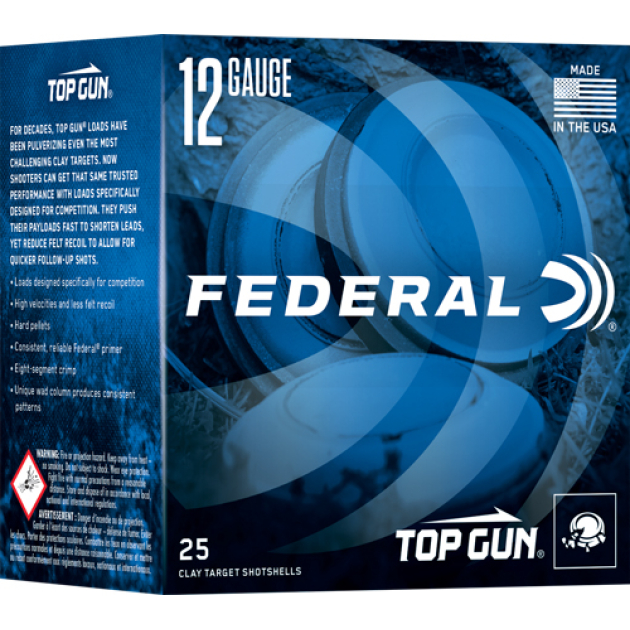 FEDERAL TOP GUN 12GA 1OZ #8 - 1250FPS 250RD CASE LOT