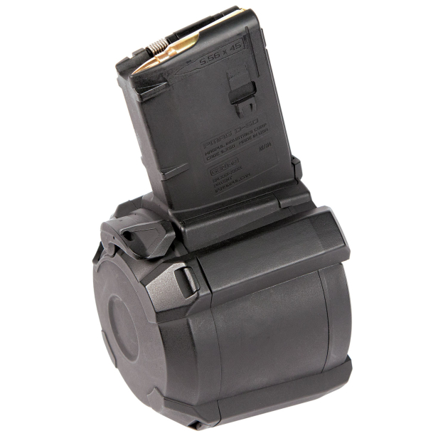 Magpul MAG576-BLK PMAG GEN M3 60rd Drum 223 Rem/5.56x45mm NATO Fits AR-15/M16/M4 Black Polymer