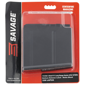 Savage Arms 55190 110BA  5rd 338 Lapua Mag Fits Savage 110BA/110BA/110/111 Long Range Hunter Blued Steel