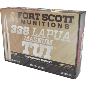FORT SCOTT 338 LAPUA MAG 250GR - TUI SOLID COPPER 20RD 5BX/CS