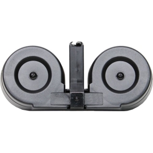 IVER JOHNSON MAGAZINE AR15 - 223 100RD DRUM BLK/CLEAR POLY