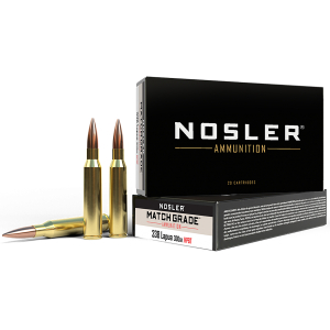 Nosler 43136 Match Grade  338LapuaMag 300gr Custom Competition Hollow Point Boat Tail 20 Per Box/10 Case