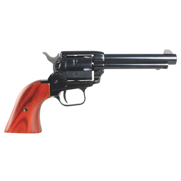 Heritage Mfg RR22B4 Rough Rider  22 LR 6 Shot, 4.75" Black Steel Barrel, Black Zinc Alloy Frame, Black Cylinder Cocobolo Grip, Hammer/Thumb Safety, Exposed Hammer