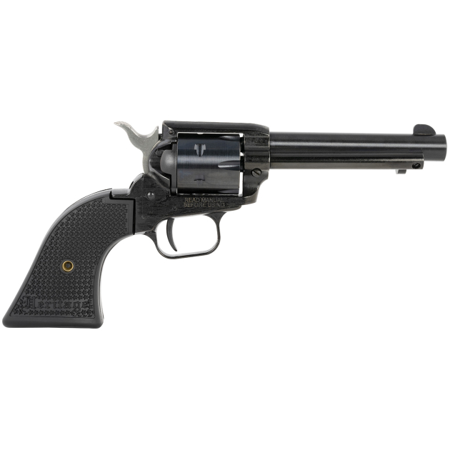 Heritage Mfg RR22B4PG Rough Rider  22 LR 6 Shot, 4.75" Black Steel Barrel, Black Cerakote Zinc Alloy Frame, Black Cerakote Cylinder, Black Polymer Grip, Hammer/Thumb Safety, Exposed Hammer