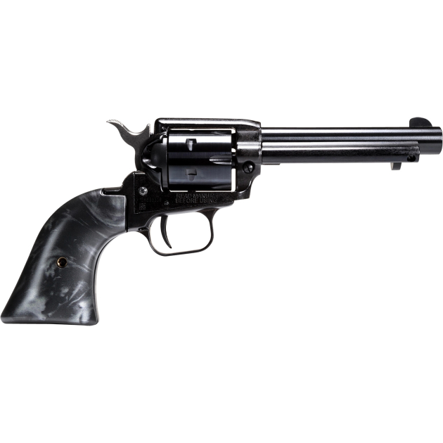 Heritage Mfg RR22B4BP Rough Rider  22 LR 6 Shot, 4.75" Black Oxide Steel Barrel, Black Oxide Zinc Alloy Frame, Black Oxide Cylinder, Black Pearl Grip, Manual Safety, Exposed Hammer