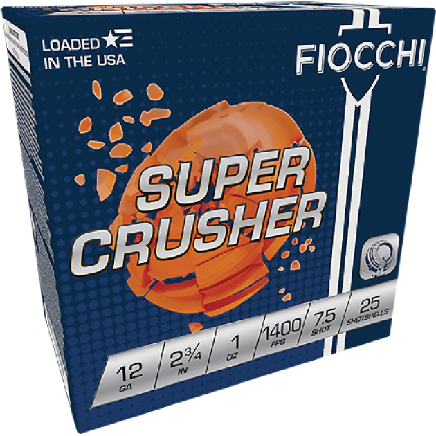 FIOCCHI CRUSHER 12GA 2.75" 1OZ - #7.5 1300FPS 250RD CASE LOT