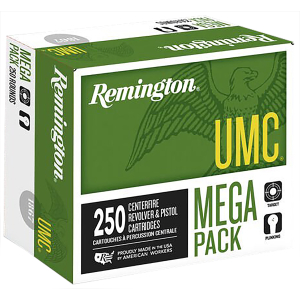 Remington Ammunition 23779 UMC Mega Pack 40S&W 180gr Full Metal Jacket 250 Per Box/4 Case