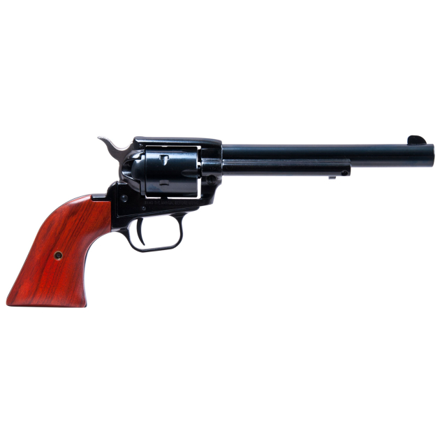 Heritage Mfg RR22B6 Rough Rider  22 LR 6 Shot, 6.50" Black Steel Barrel, Black Zinc Alloy Frame, Black Cylinder, Cocobolo Grip, Hammer/Thumb Safety, Exposed Hammer