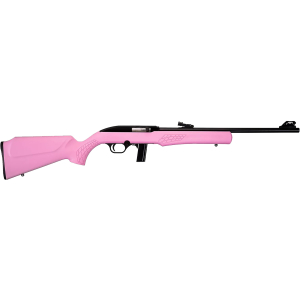 Rossi RS22L1811P RS22  Full Size 22 LR 10+1 18" Matte Black Steel Barrel, Matte Black Grooved Aluminum Receiver, Pink Synthetic Fixed Stock