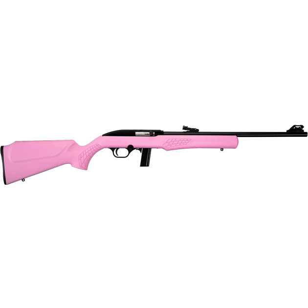 Rossi RS22L1811P RS22  Full Size 22 LR 10+1 18" Matte Black Steel Barrel, Matte Black Grooved Aluminum Receiver, Pink Synthetic Fixed Stock