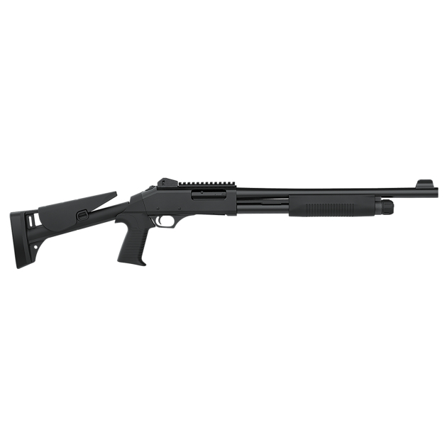 Dickinson LLC TAC4ST Tac-4 ST 12 Gauge Pump 3" 5+1 Black Steel Barrel, Matte Black Picatinny Rail Receiver, Adj Comb Synthetic Stock, Black Polymer Grip
