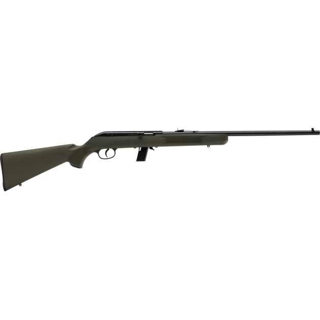 Savage Arms 40221 64 F Full Size 22 LR 10+1 21" Matte Black Carbon Steel Barrel, Grooved Receiver, Green Fixed Synthetic Stock
