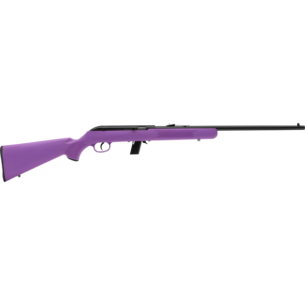 Savage Arms 40219 64 F Full Size 22 LR 10+1 21" Matte Black Carbon Steel Barrel, Grooved Receiver, Purple Fixed Synthetic Stock