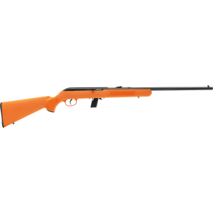 Savage Arms 40220 64 F Full Size 22 LR 10+1 21" Matte Black Carbon Steel Barrel, Grooved Receiver, Orange Fixed Synthetic Stock