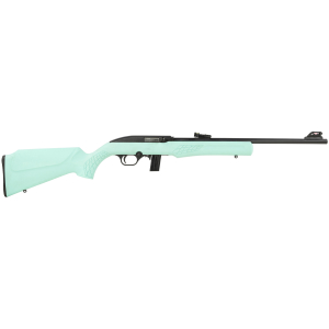 Rossi RS22L1811TL RS22  Full Size 22 LR 10+1 18" Matte Black Steel Barrel, Matte Black Grooved Aluminum Receiver, Teal Synthetic Fixed Stock