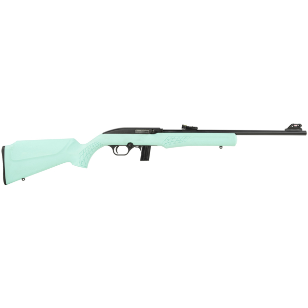 Rossi RS22L1811TL RS22  Full Size 22 LR 10+1 18" Matte Black Steel Barrel, Matte Black Grooved Aluminum Receiver, Teal Synthetic Fixed Stock