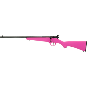Savage Arms 13844 Rascal  Youth 22 LR 1rd 16.12" Matte Blued Barrel, Matte Blued Carbon Steel Receiver, Pink Synthetic Stock, Left Hand