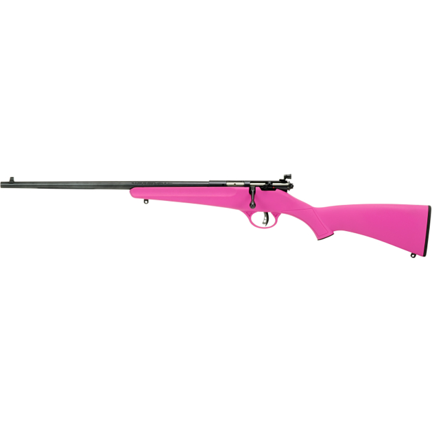 Savage Arms 13844 Rascal  Youth 22 LR 1rd 16.12" Matte Blued Barrel, Matte Blued Carbon Steel Receiver, Pink Synthetic Stock, Left Hand