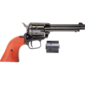 Heritage Mfg RR22MB4 Rough Rider  22 LR 22 WMR 6 Shot, 4.75" Black Steel Barrel, Black Zinc Alloy Frame, Black Cylinder, Cocobolo Grip, Hammer/Thumb Safety, Exposed Hammer