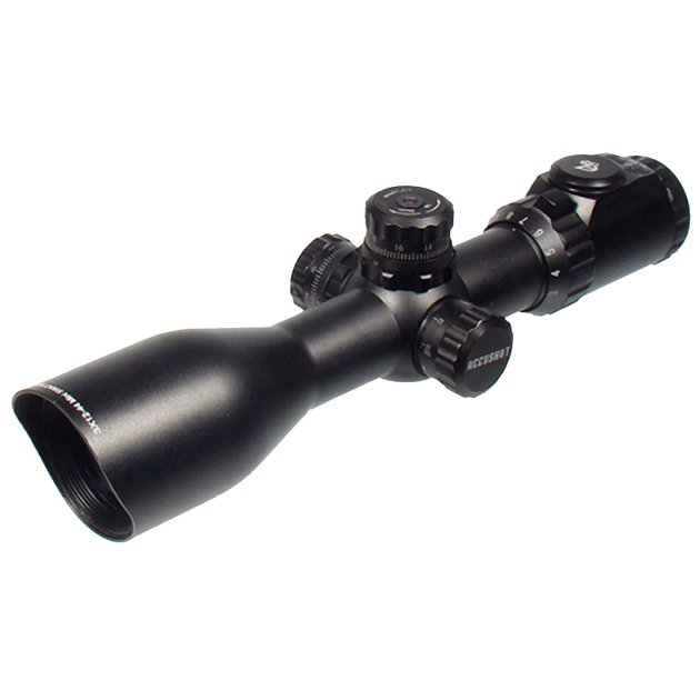 UTG SCP3-UM312AO Accushot  Black Hardcoat Anodized 3-12x 44mm 30mm Tube Illuminated Red/Green Mil-Dot Reticle