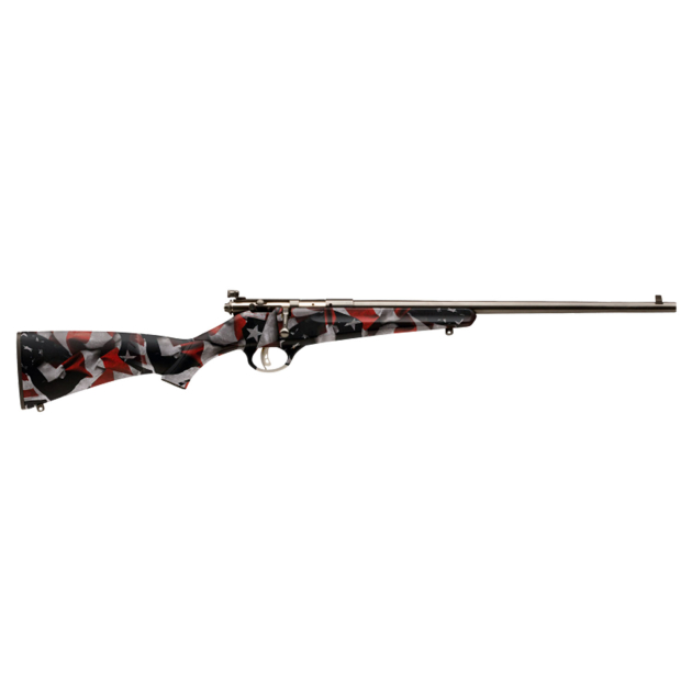 Savage Arms 13801 Rascal  Youth 22 LR 1rd 16.12" Matte Blued Barrel, Matte Blued Carbon Steel Receiver, American Flag Synthetic Stock, Right Hand