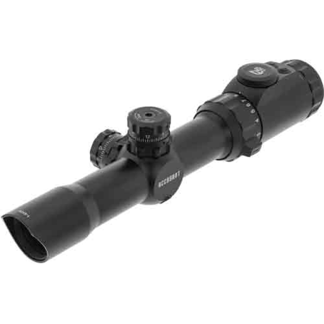 UTG SCOPE 1-8X28 30MM MRC/IE - BG4 RETICLE W/ACCU-SYNC RINGS