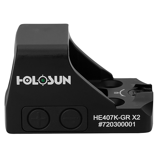 Holosun HE407KGRX2 407  Black Anodized 1 x 0.58" x 0.77" 6 MOA Green Dot