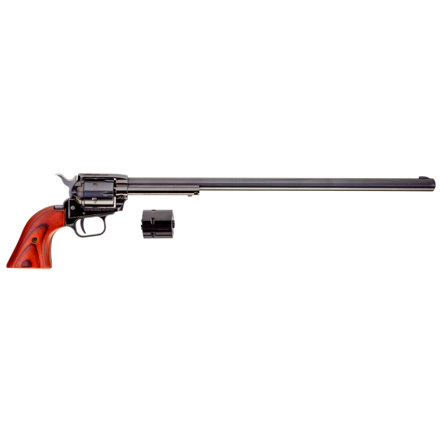 Heritage Mfg RR22MB16 Rough Rider  22 LR/22 WMR 6 Shot, 16" Black Steel Barrel, Black Zinc Alloy Frame, Black Cylinder Cocobolo Grip, Hammer/Thumb Safety, Exposed Hammer