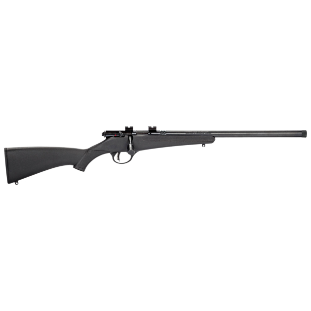 Savage Arms 13834 Rascal FV-SR Youth 22 LR 1rd 16.12" Threaded Barrel, Matte Blued Metal Finish, Matte Black Synthetic Stock Right Hand